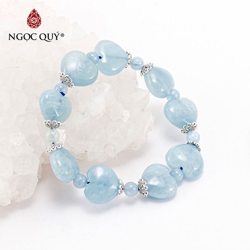 vòng tay đá aquamarine