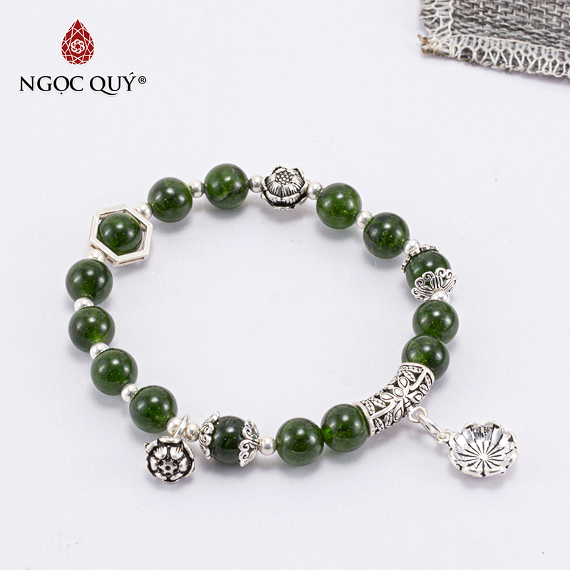 vòng tay đá diopside