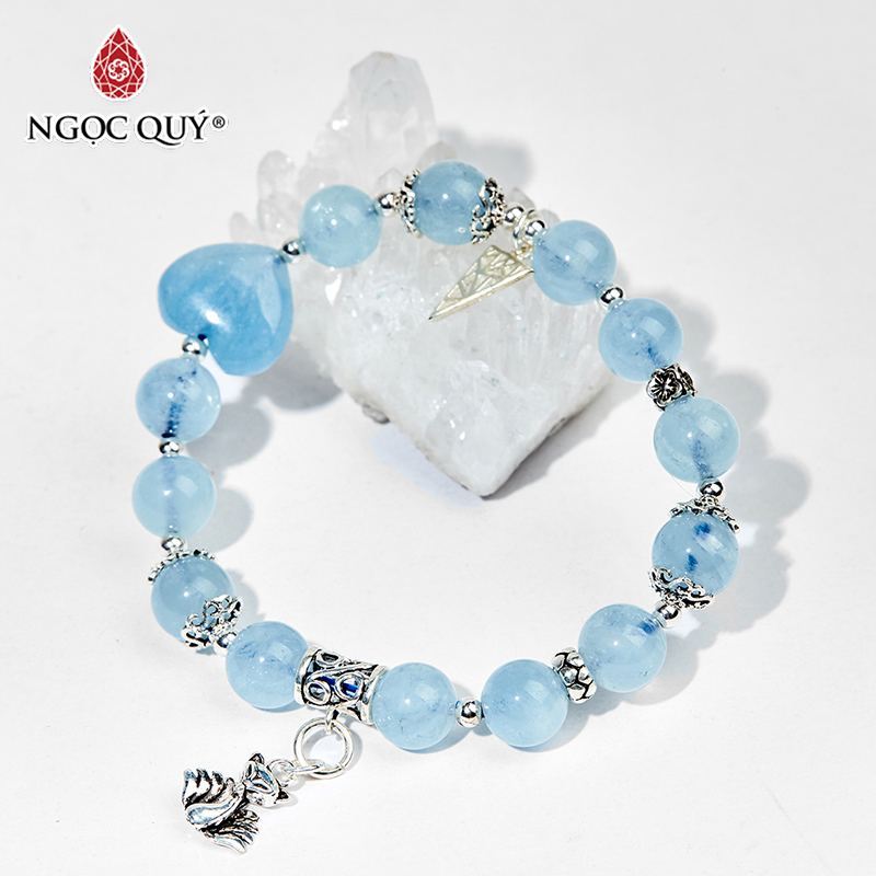 vòng tay đá aquamarine