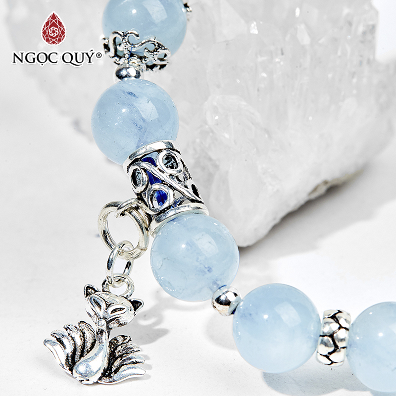 vòng tay đá aquamarine