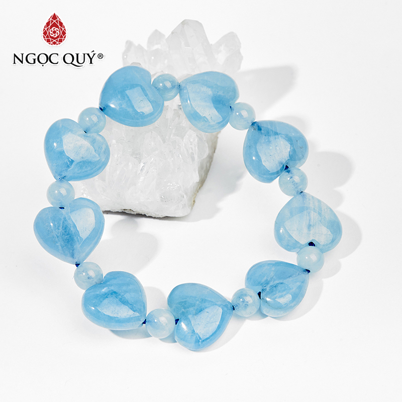vòng tay đá aquamarine
