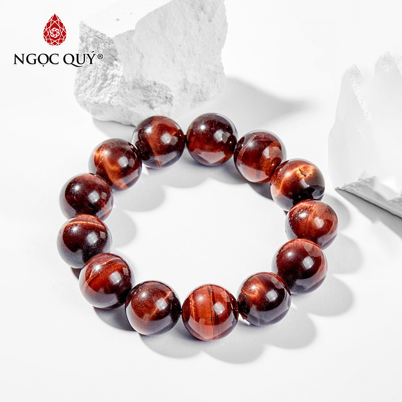 vòng tay đá mắt hổ nâu đỏ