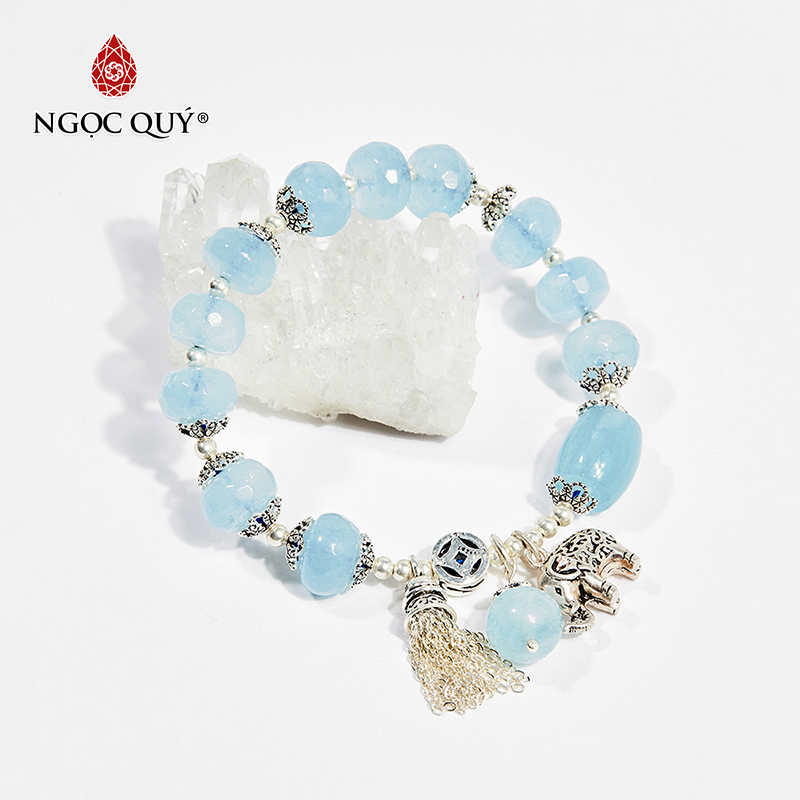 Vòng tay đá aquamarine