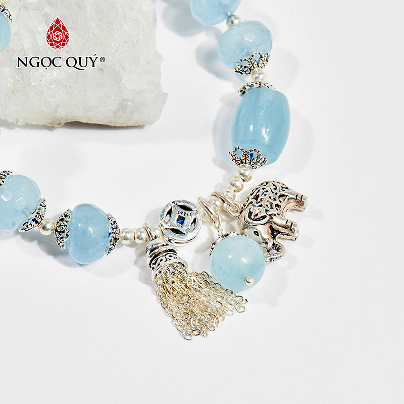 Vòng tay đá aquamarine