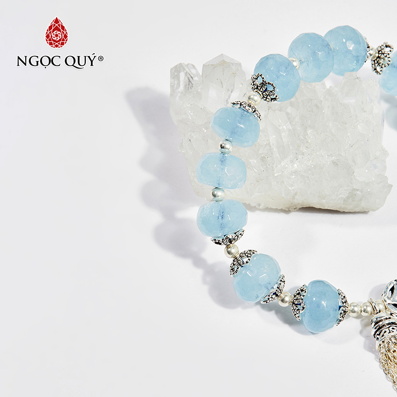 Vòng tay đá aquamarine