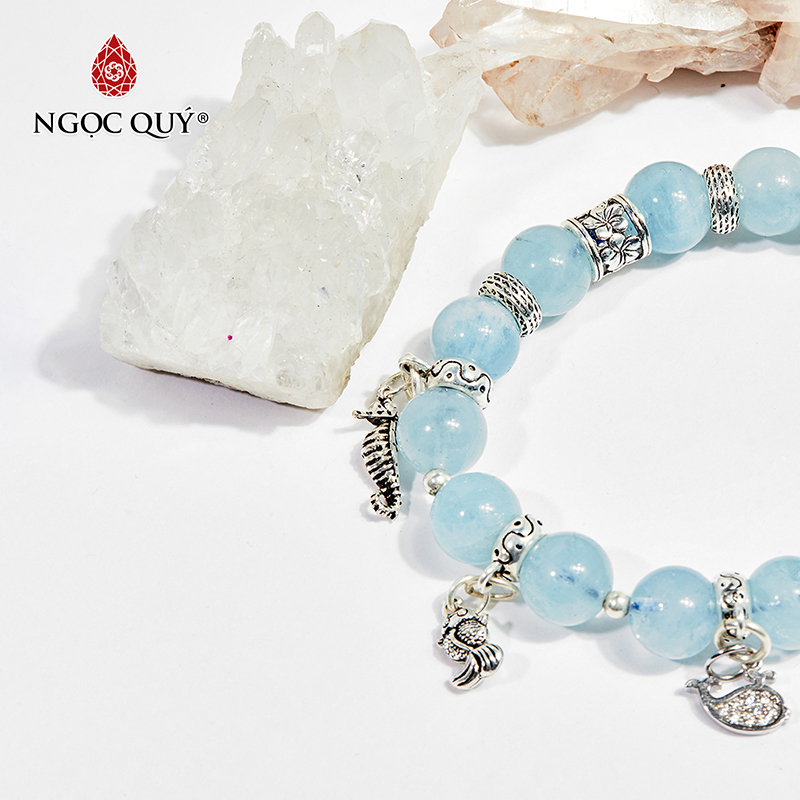 vòng tay đá aquamarine