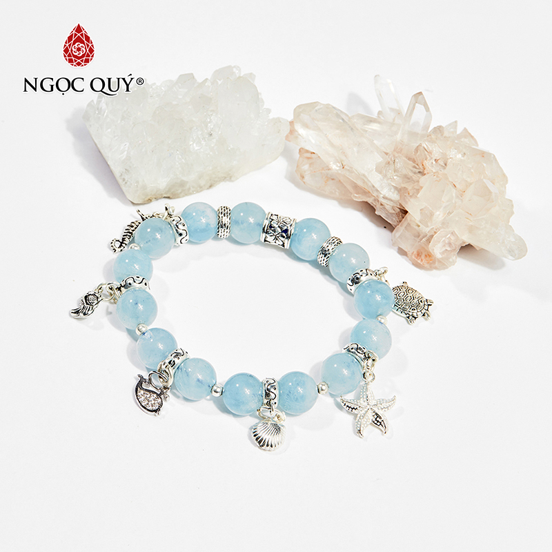 vòng tay đá aquamarine