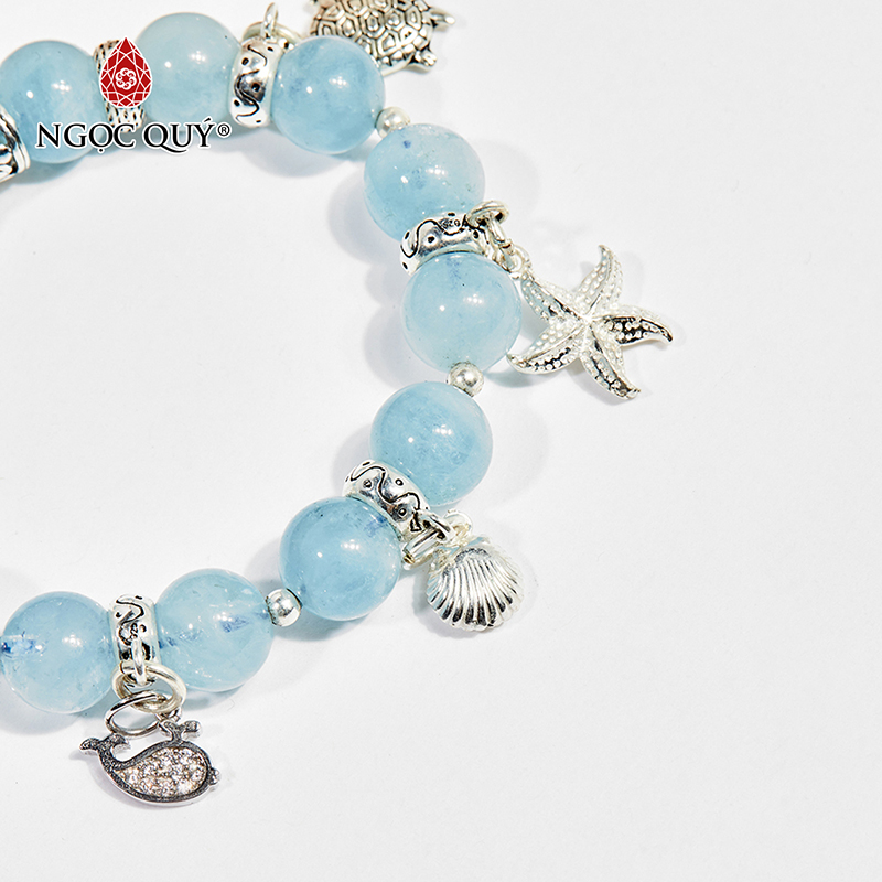 vòng tay đá aquamarine