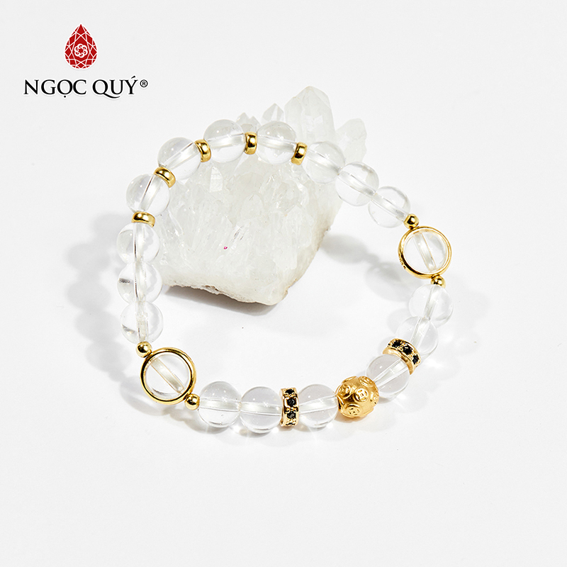vòng tay đá thạch anh trắng