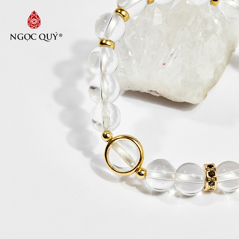 vòng tay đá thạch anh trắng