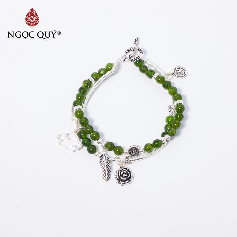 vòng tay đá diopside