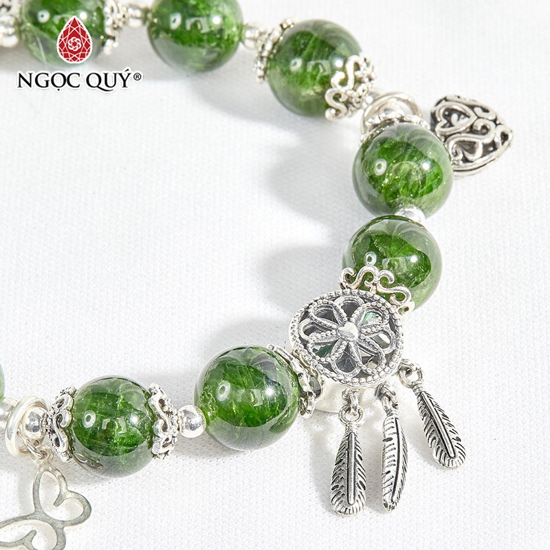 vòng tay đá diopside