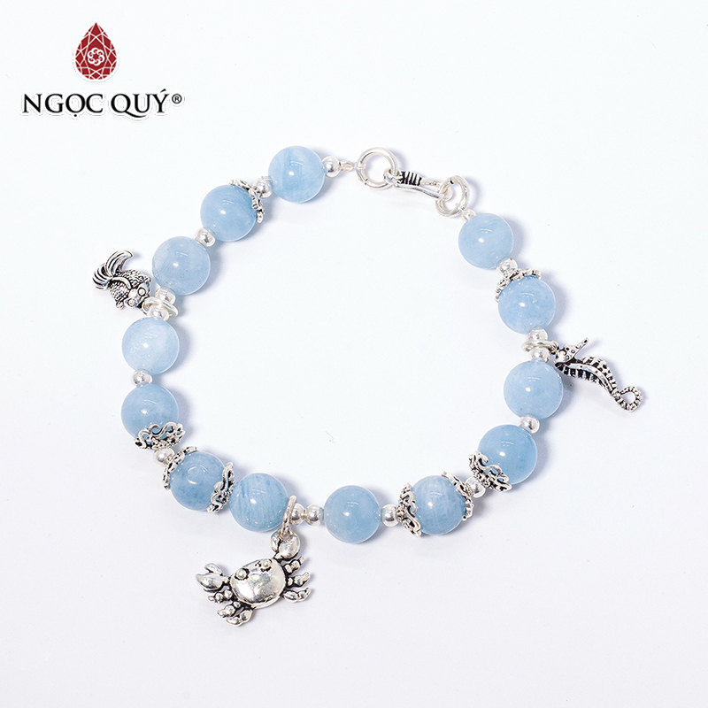 vòng tay đá aquamarine