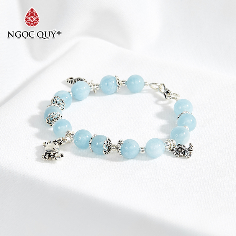 vòng tay đá aquamarine