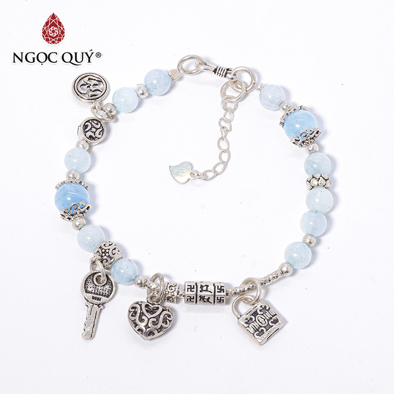 vòng tay đá aquamarine