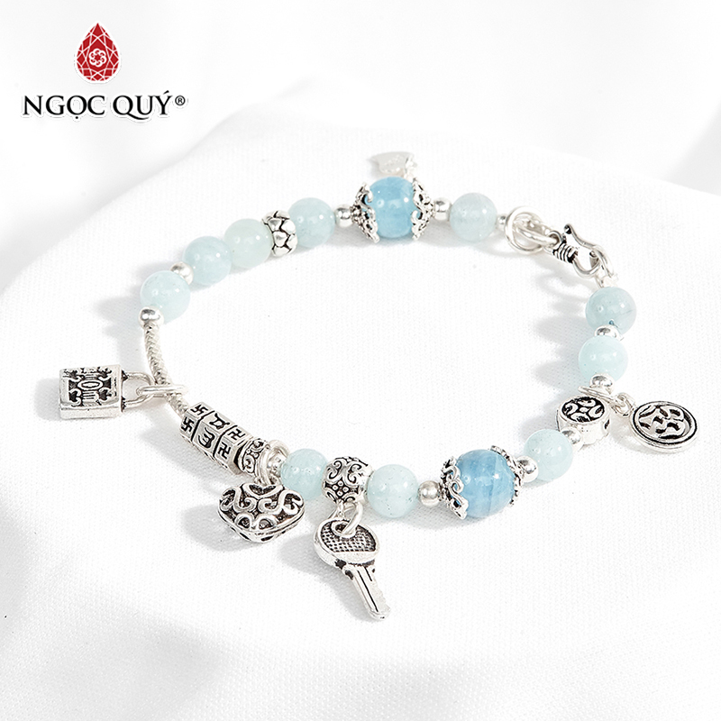 vòng tay đá aquamarine