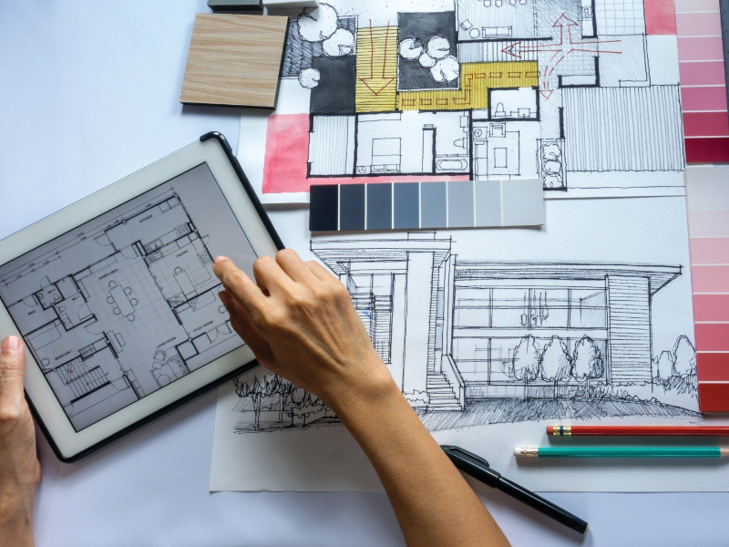 Triển khai bản vẽ thiết kế 2D. 3D chi tiết gửi khách hàng xem xét