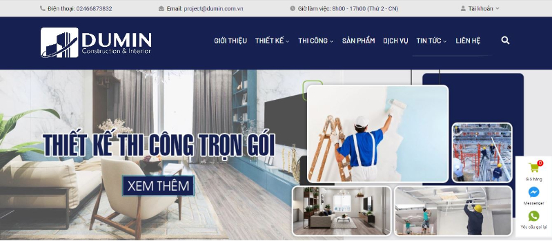 DUMIN - đơn vị chuyên thiết kế, thi công nội, ngoại thất uy tín hàng đầu tại Hà Nội