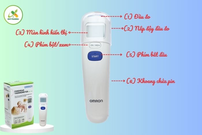 Nhiệt kế điện tử đo trán Omron MC 720