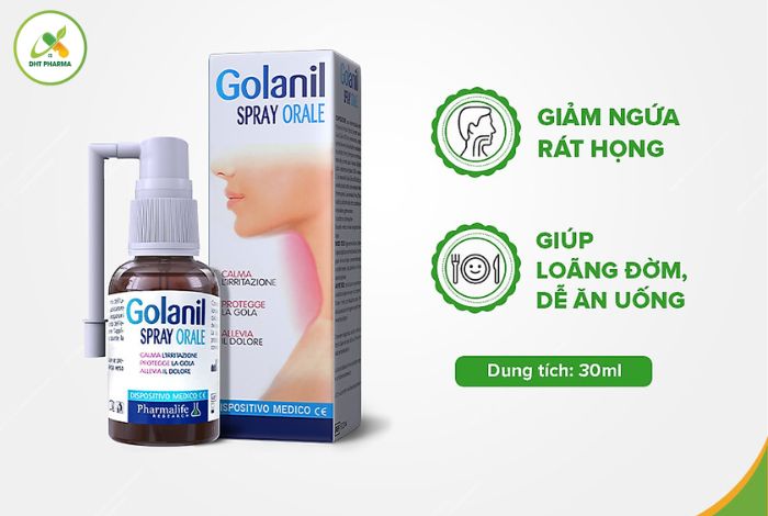 Xịt họng Golanil Spray Orale