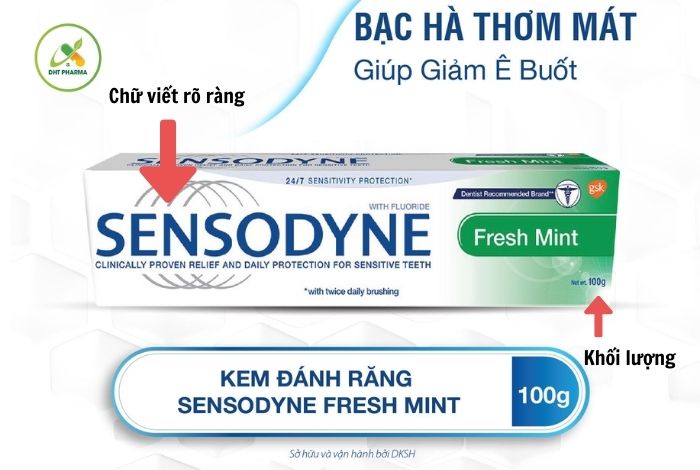 Kem đánh răng Sensodyne Fresh Mint