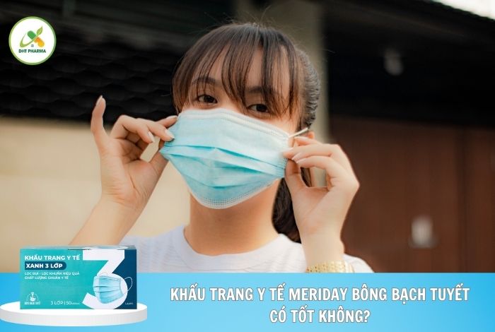 Khẩu trang y tế Meriday Bông Bạch Tuyết 3 lớp