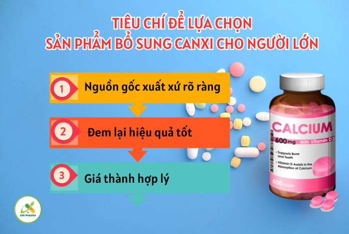Bổ sung canxi cho người lớn loại nào tốt