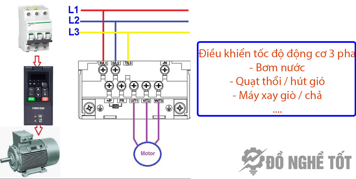 Bộ điều chỉnh tốc độ động cơ 3 pha bộ đảo chiều động cơ 3 pha