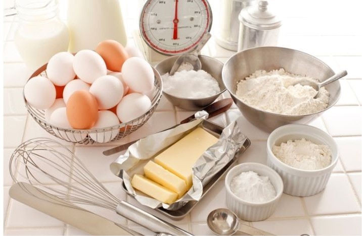 Nguyên liệu làm bánh bông lan bằng nồi cơm điện