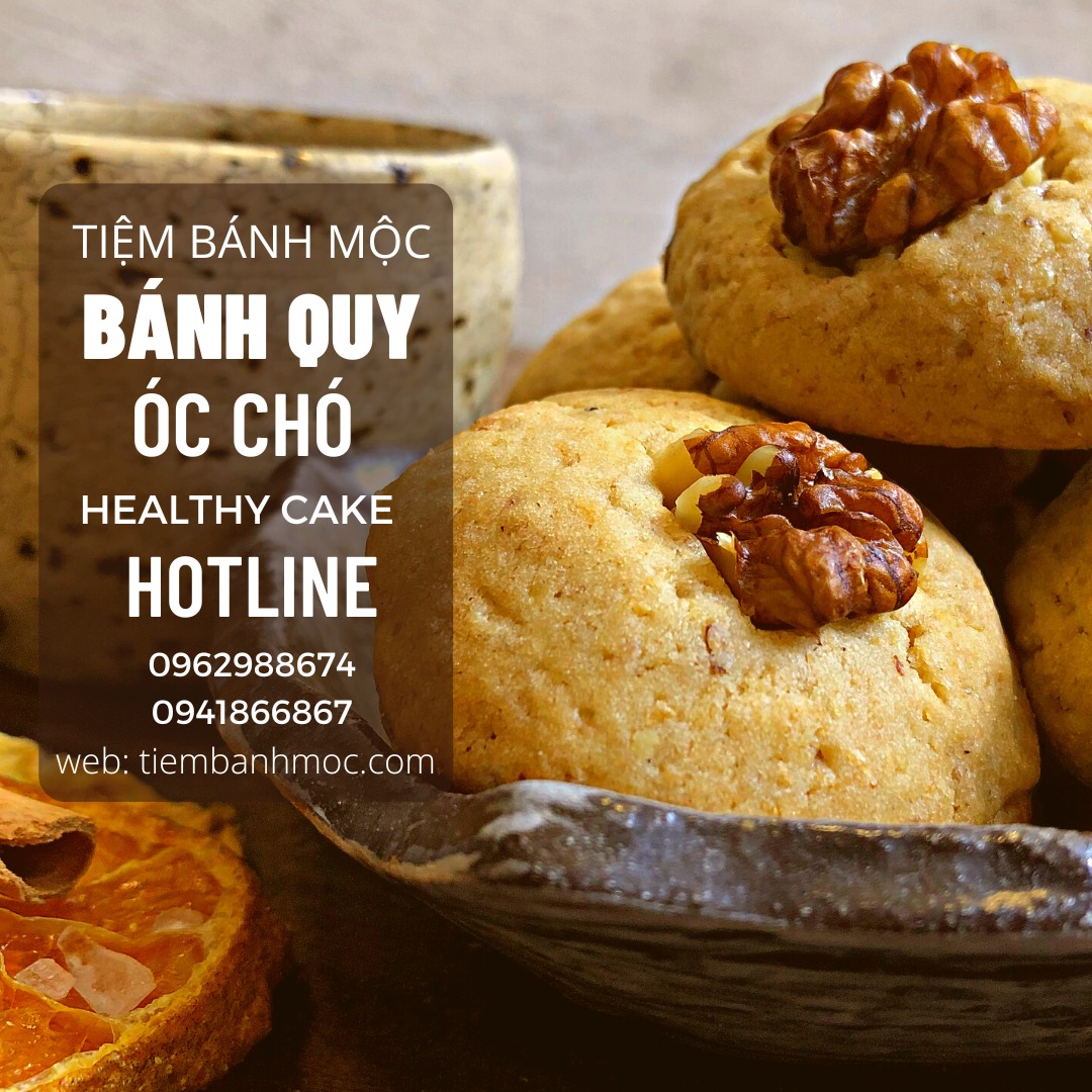 Cách làm bánh quy óc chó nguyên cám healthy