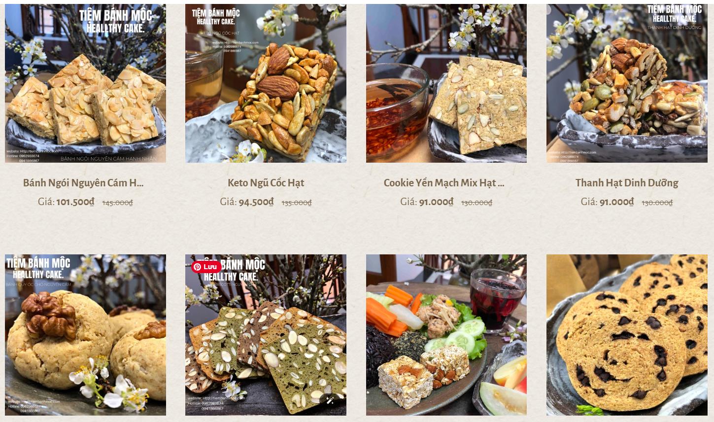 Lựa chọn đồ healthy tại Tiệm Bánh Mộc