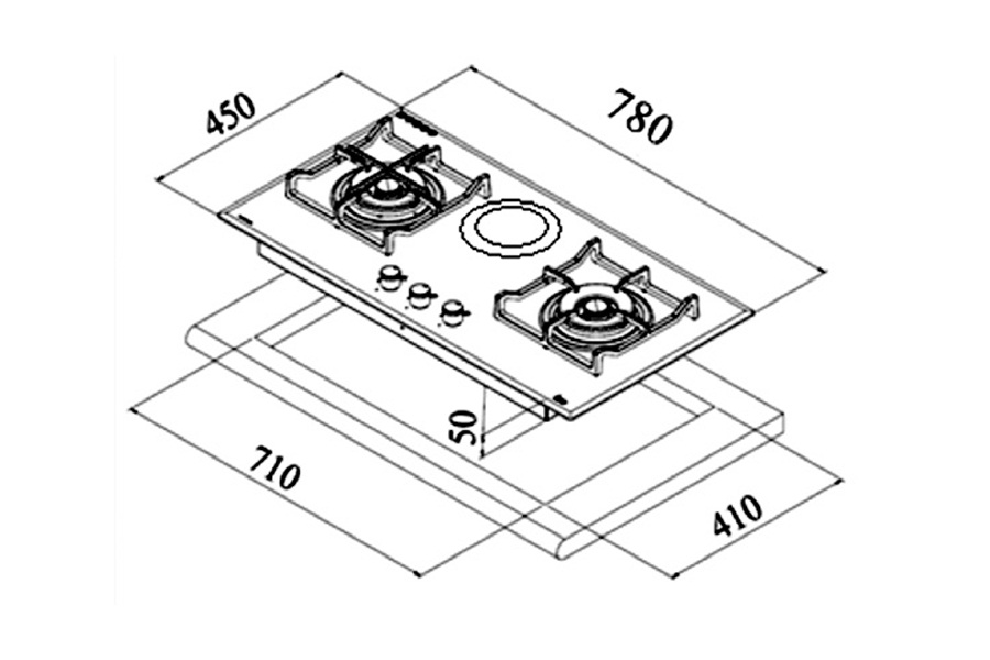 Bếp gas Teka CGW LUX 78 2G 1P