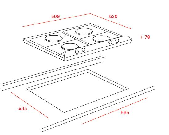Bếp gas Teka GK LUX 75 2G AI AL