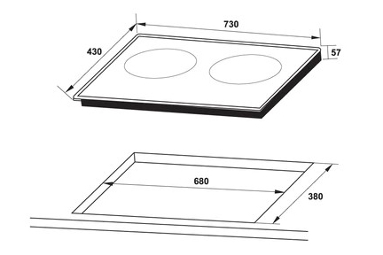 Bếp từ âm Hafele 2 vùng nấu HC-I3732A 536.61.736