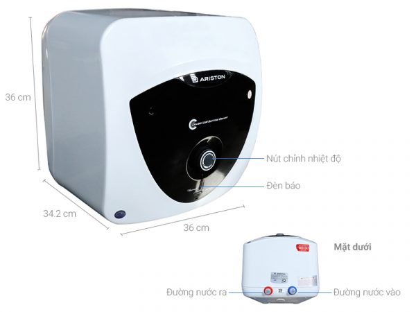 Bình nóng lạnh Ariston 15 lít AN 15 LUX 2.5 FE giá rẻ chính hãng