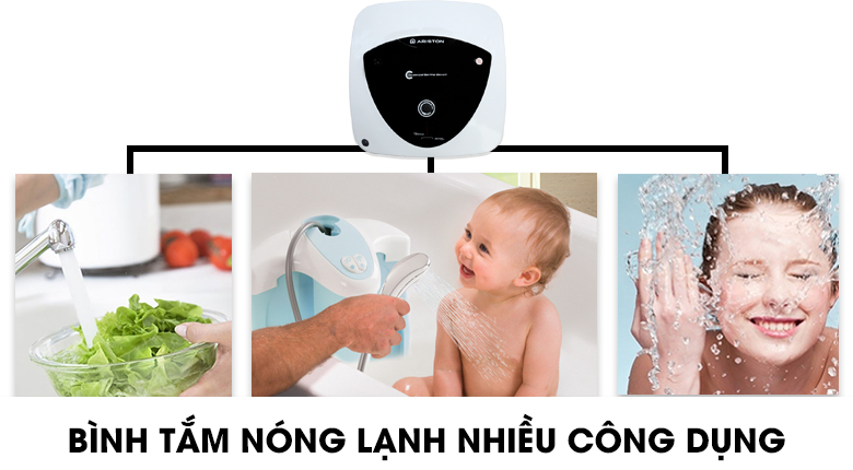 Bình nóng lạnh Ariston 15 lít AN 15 LUX 2.5 FE giá rẻ chính hãng