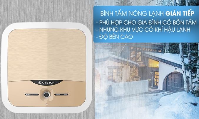 Bình nóng lạnh gián tiếp Ariston 15 lít AN2 15LUX 2.5 FE-MT giá rẻ