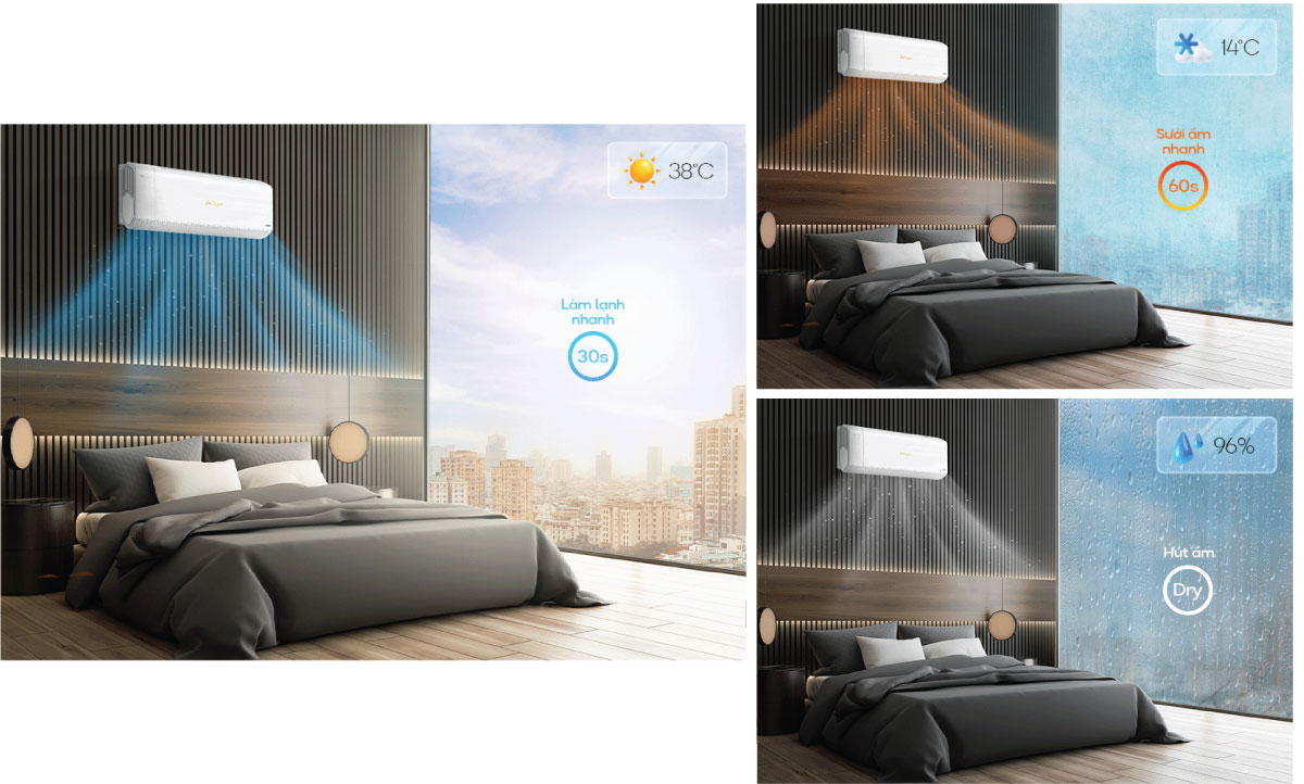 Điều hòa 2 chiều Casper inverter 9000 btu XH-09IF35 2023