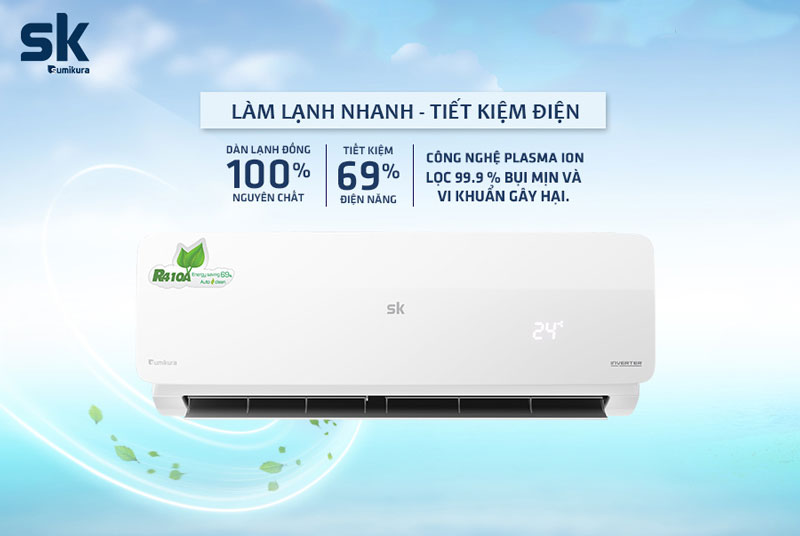 Điều hòa Sumikura 24000BTU 1 chiều inverter APS/APO-240DC 