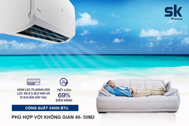 Điều hòa Sumikura 24000BTU 2 chiều inverter APS/APO-H240DC