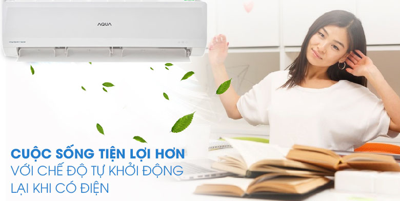 Điều hòa Aqua 1 chiều Inverter 12000 BTU AQA-KCRV13WNMA