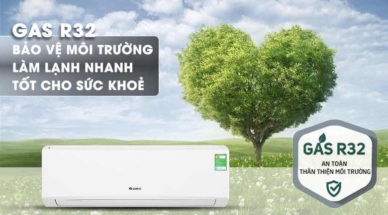 Điều hòa Gree 1 chiều 9000 BTU GWC09KB-K6N0C4 thân thiện môi trường