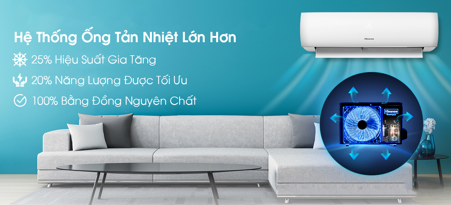 Điều hòa Hisense 1 chiều inverter 9000 btu AS-10TW4RYDTU00 giá rẻ