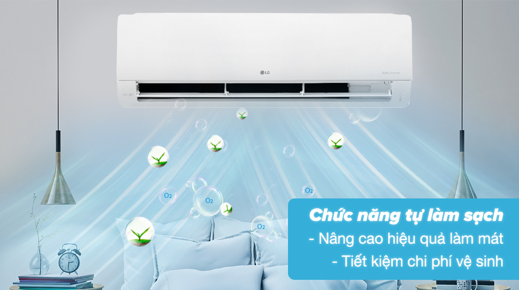 Điều hòa 1 chiều LG Inverter 21000 btu V24WIN 2023 giá tốt
