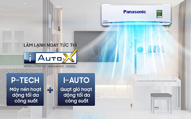 Điều hòa Panasonic 24000BTU 1 chiều inverter U24XKH-8 làm lạnh tức thì
