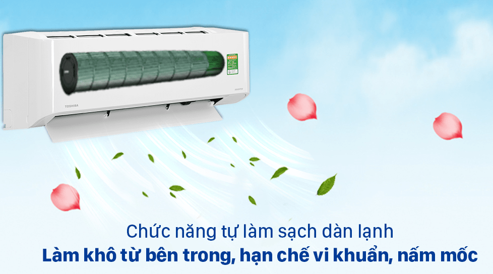 Điều hoà Toshiba inverter 12000BTU 1 chiều RAS-H13L3KCVG-V