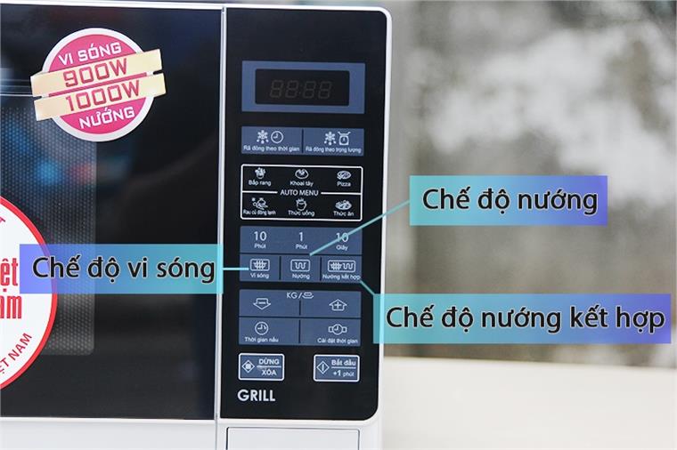 Lò vi sóng có nướng 25 lít Sharp R-G572VN-S chức năng nấu nướng phong phú