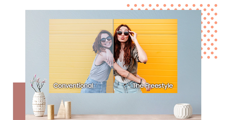 Máy chiếu bỏ túi Smart TV Samsung 100 inch The Freestyle SP-LSP3 sành điệu