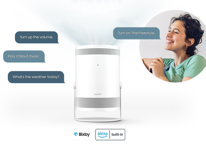 Máy chiếu bỏ túi Smart TV Samsung 100 inch The Freestyle SP-LSP3 sành điệu