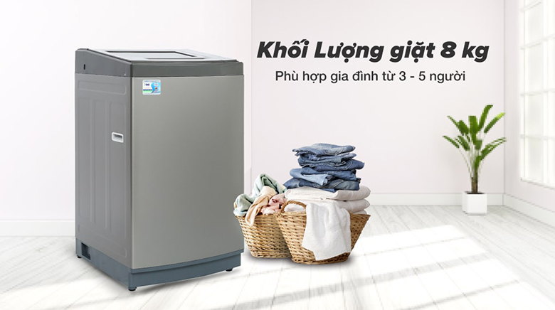 Máy giặt Aqua 8 kg AQW-KS80GT S lồng đứng